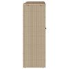 vidaXL Storage Cabinet with Storage Beige 100 x 36 x 102 cm Rattan
