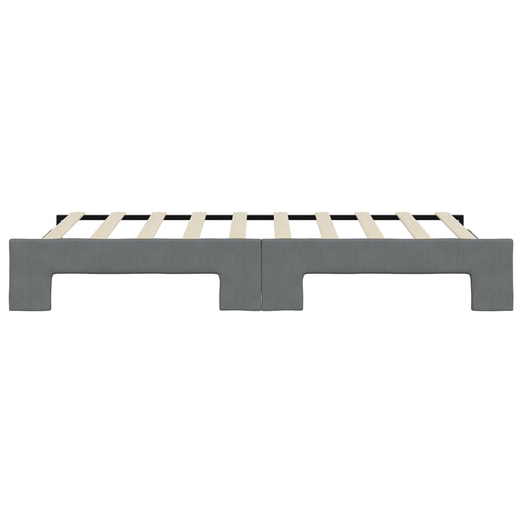vidaXL Daybed with Trundle without Mattress Dark Grey 100x190 cm