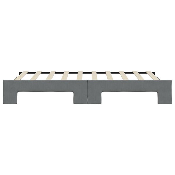 vidaXL Daybed with Trundle without Mattress Dark Grey 100x190 cm