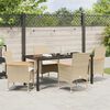 vidaXL Garden Dining Set with Cushion 5 pcs Beige Poly Rattan