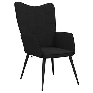 vidaXL Relaxing Chair Black Fabric