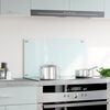 vidaXL Kitchen Backsplash White 70 x 40 cm Tempered Glass