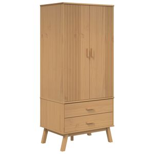vidaXL Wardrobe OLDEN Brown 76.5x53x172 cm Solid Wood Pine