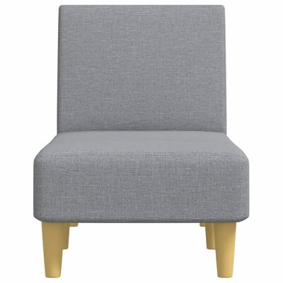 vidaXL Chaise Longue Light Grey Fabric
