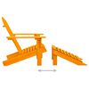 vidaXL Garden Adirondack Chair with Ottoman Solid Fir Wood Orange