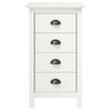 vidaXL Sideboard Hill White 46x35x80 cm Solid Pine Wood