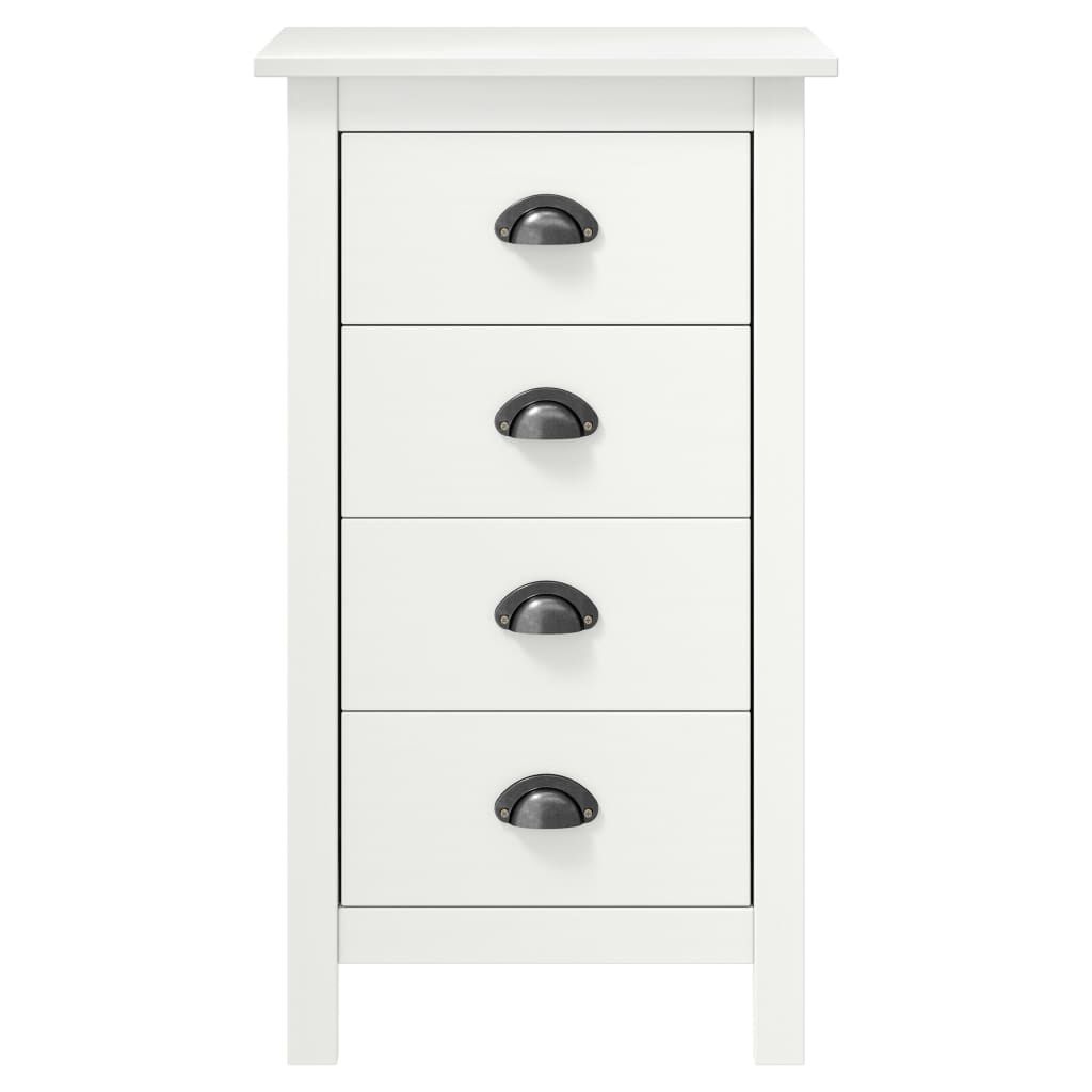 vidaXL Sideboard Hill White 46x35x80 cm Solid Pine Wood