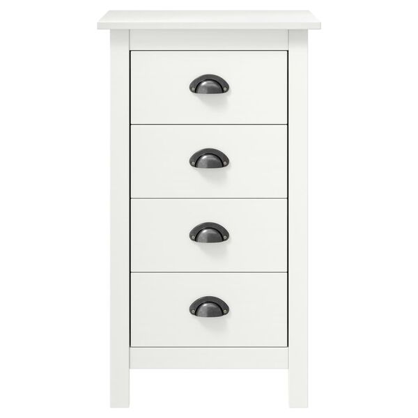 vidaXL Sideboard Hill White 46x35x80 cm Solid Pine Wood
