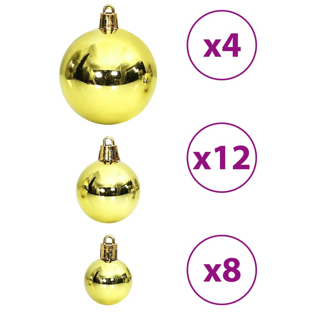 vidaXL Christmas Baubles 100 pcs Light Green 3 / 4 / 6 cm