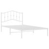 vidaXL Metal Bed Frame without Mattress with Headboard White 100x200cm