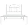 vidaXL Metal Bed Frame without Mattress with Headboard White 100x190cm