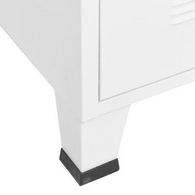 vidaXL Industrial TV Cabinet White 105x35x42 cm Metal