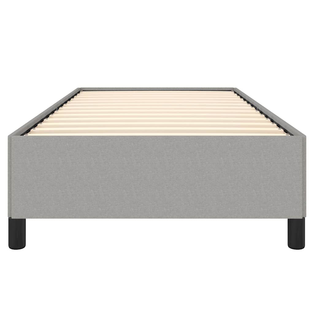 vidaXL Bed Frame without Mattress Light Grey 100x190 cm Twin Fabric