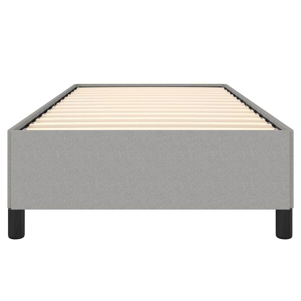 vidaXL Bed Frame without Mattress Light Grey 100x190 cm Twin Fabric