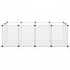 vidaXL Small Animal Cage Transparent 144x74x46.5 cm PP and Steel