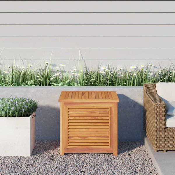 vidaXL Garden Storage Box with Bag 60x50x58 cm Solid Wood Teak