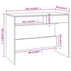 vidaXL Desk Smoked Oak 101x50x76.5 cm Engineered Wood