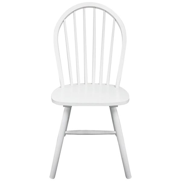 vidaXL Dining Chairs 4 pcs White Solid Rubber Wood