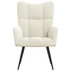 vidaXL Relaxing Chair Cream White Velvet