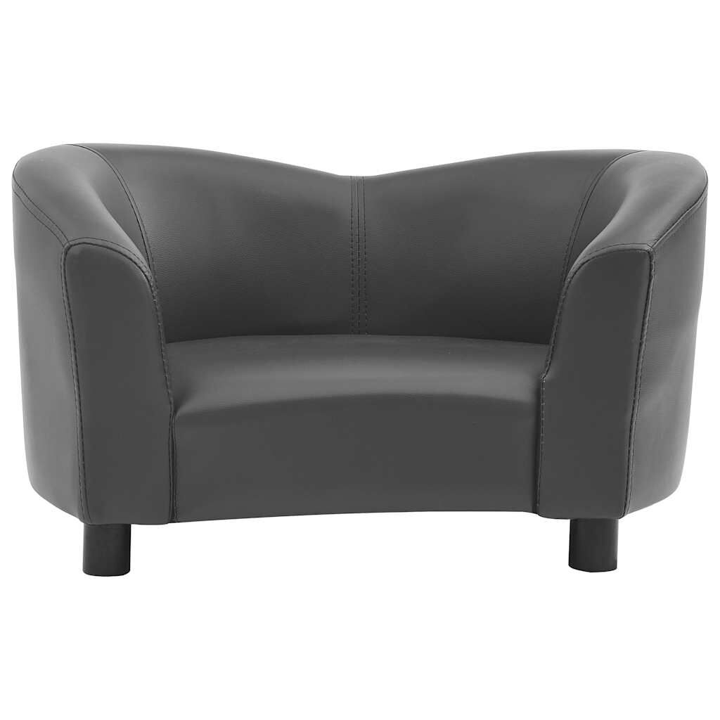 vidaXL Dog Sofa Grey 67x41x39 cm Faux Leather