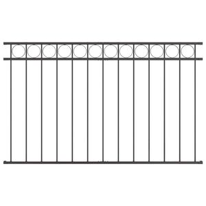 vidaXL Garden Fence Grey Steel