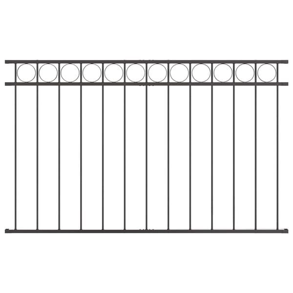 vidaXL Garden Fence Grey Steel