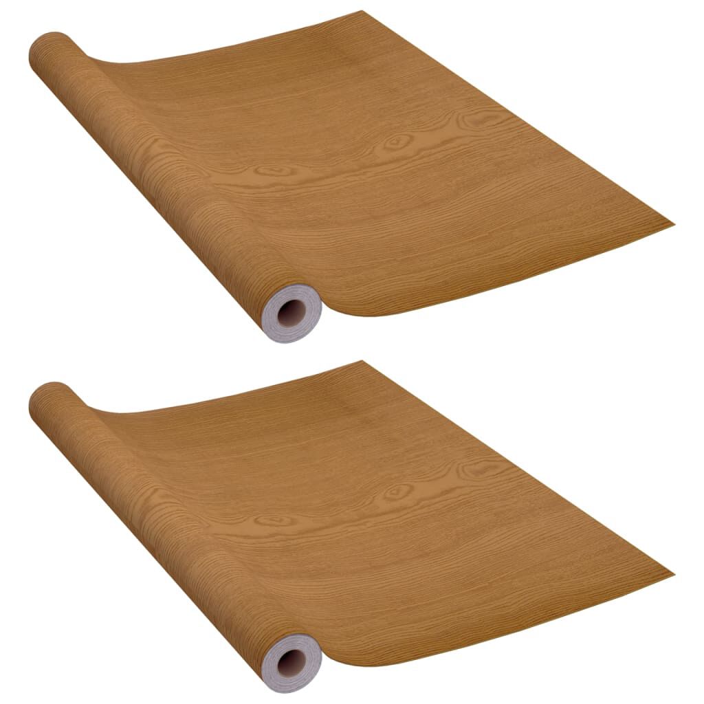 vidaXL Self-adhesive Door Films 2 pcs Light Oak 210x90 cm PVC
