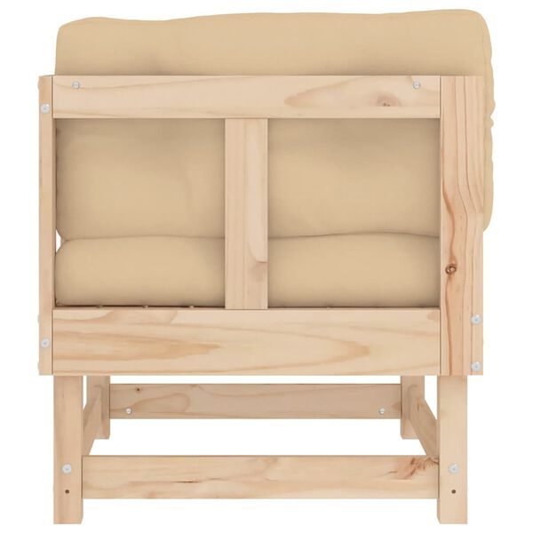 vidaXL Corner Sofas with Cushions 2 pcs Solid Wood Pine