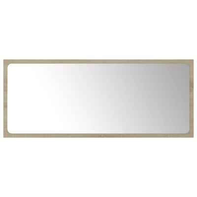 vidaXL Bathroom Mirror Sonoma Oak 90x1.5x37 cm Engineered Wood