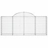 vidaXL Arched Gabion Baskets 5 pcs 200x30x80/100 cm Galvanised Iron