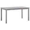 vidaXL 5 Piece Outdoor Dining Set Grey Solid Acacia Wood