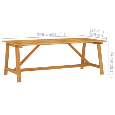 vidaXL 7 Piece Garden Dining Set Brown