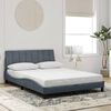 vidaXL Bed Frame without Mattress "Hanko" Dark Grey 137x190 cm Double Velvet