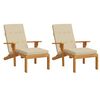 vidaXL Deck Chair Cushions 2 pcs Beige Oxford Fabric