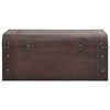 vidaXL Treasure Chest with Latches Dark Brown 90x50x39.5 cm Plywood
