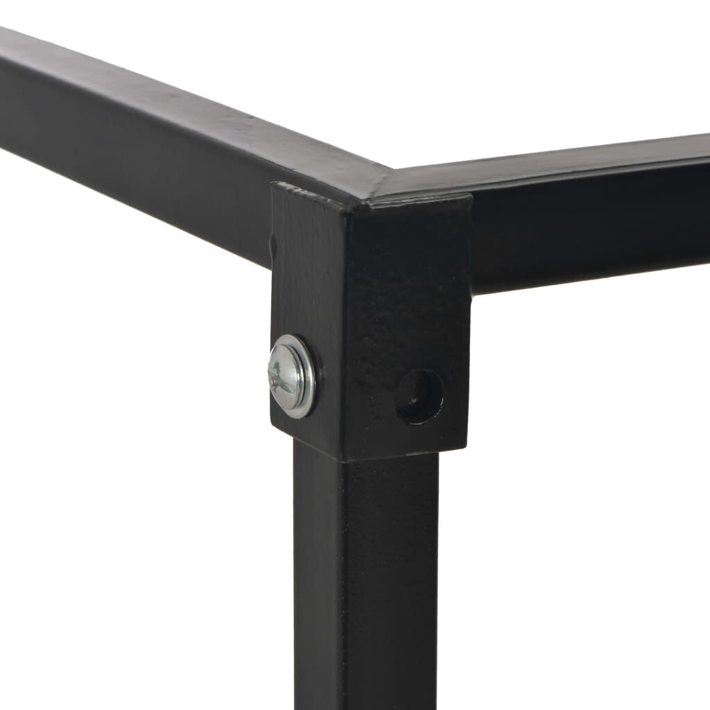 vidaXL Firewood Rack with Base Black 37x37x113 cm Steel