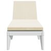 vidaXL Sun Lounger with Cushion White 186x60x29 cm PP