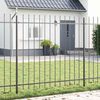 vidaXL Garden Fence 5 pcs Grey 8.5 x 1.5 m Powder-coated Steel