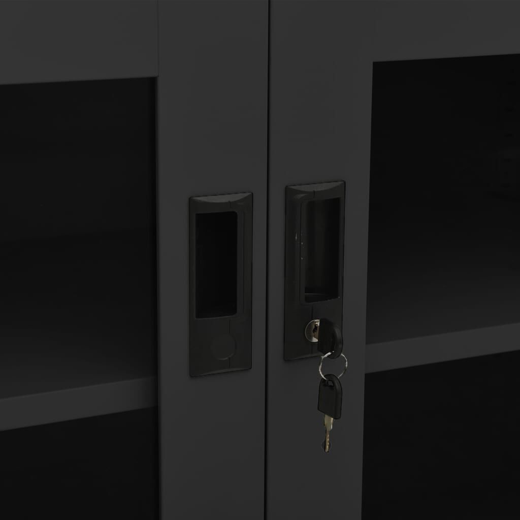 vidaXL Office Cabinet Anthracite 90x40x70 cm Steel