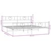 vidaXL Metal Bed Frame without Mattress with Footboard Black 193x203cm