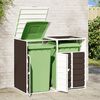 vidaXL Wheelie Bin Storage for Double Bins Brown 144x81x113 cm Steel