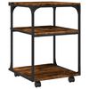 vidaXL Printer Stand 3-Tier Smoked Oak 43x48x64 cm Engineered Wood