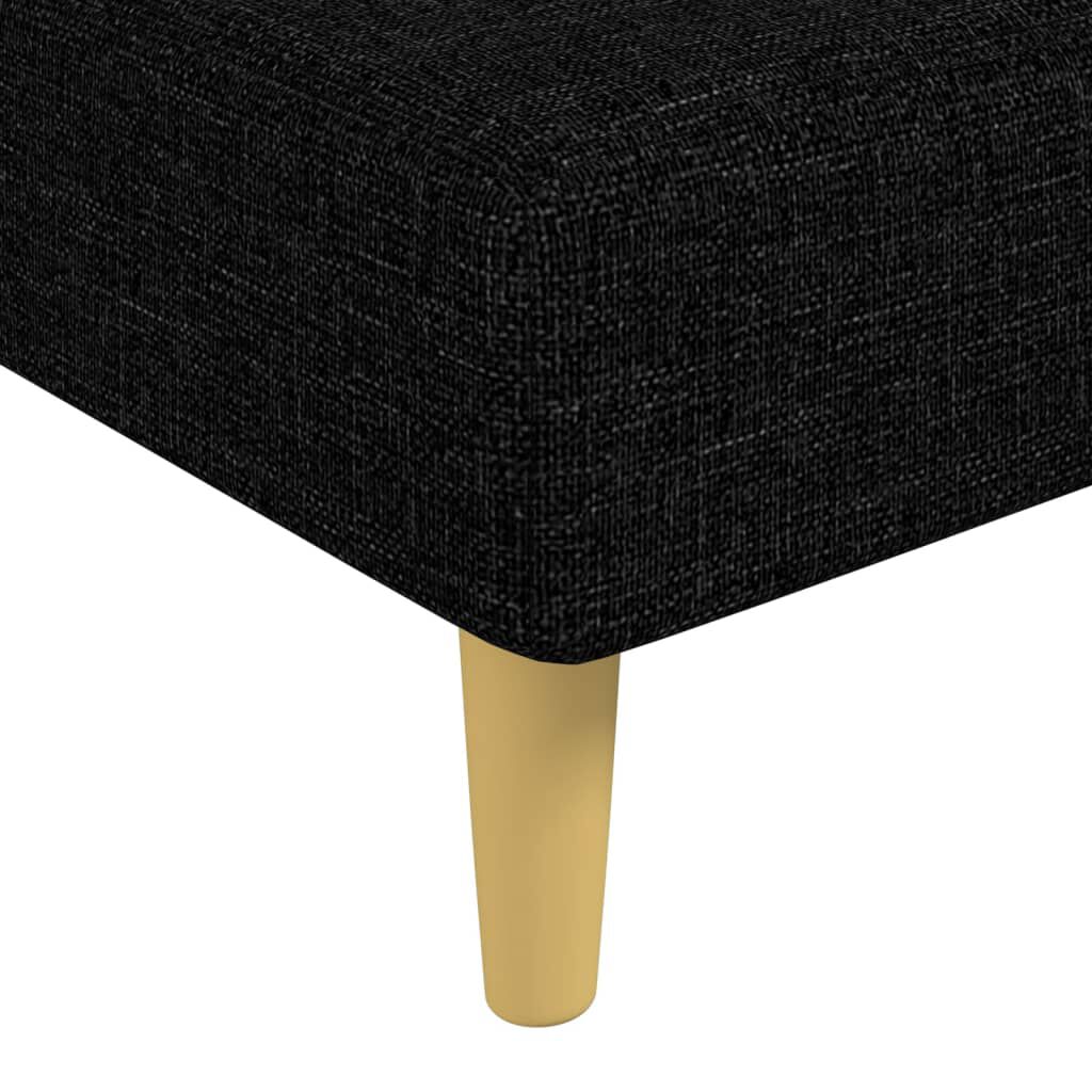 vidaXL Chaise Longue Black Fabric