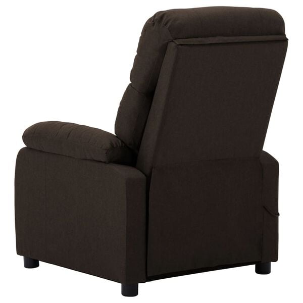 vidaXL Electric Massage Chair Dark Brown Fabric