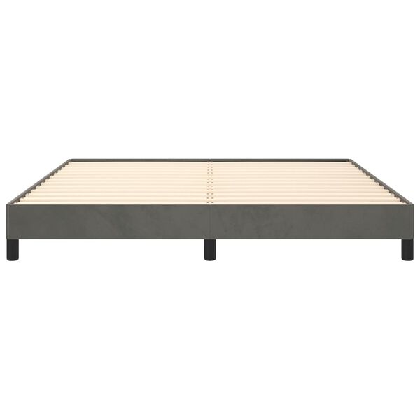 vidaXL Bed Frame without Mattress Dark Grey King Velvet (US Only)