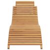 vidaXL Sun Lounger Folding Brown 184 x 55 x 59 cm Solid Teak Wood