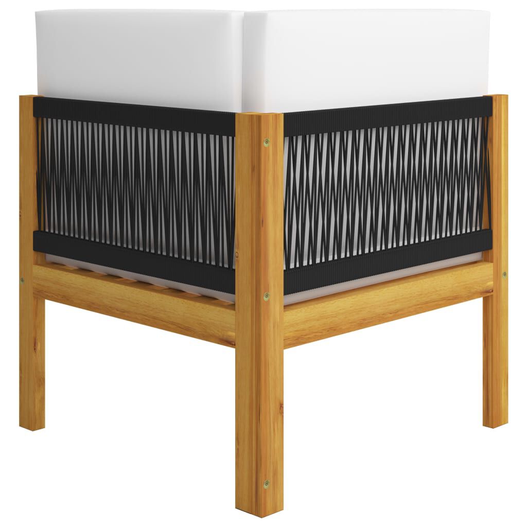 vidaXL 2-seater Garden Bench with Cushions Solid Acacia Wood