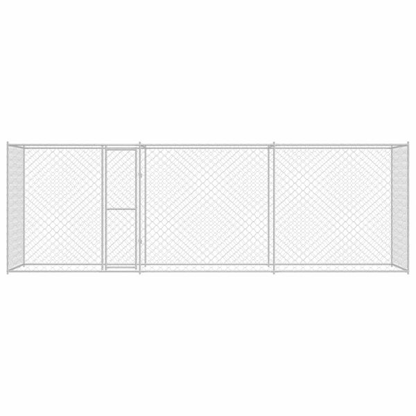 vidaXL Dog Cage Silver 600 x 200 x 200 cm Galvanised Steel