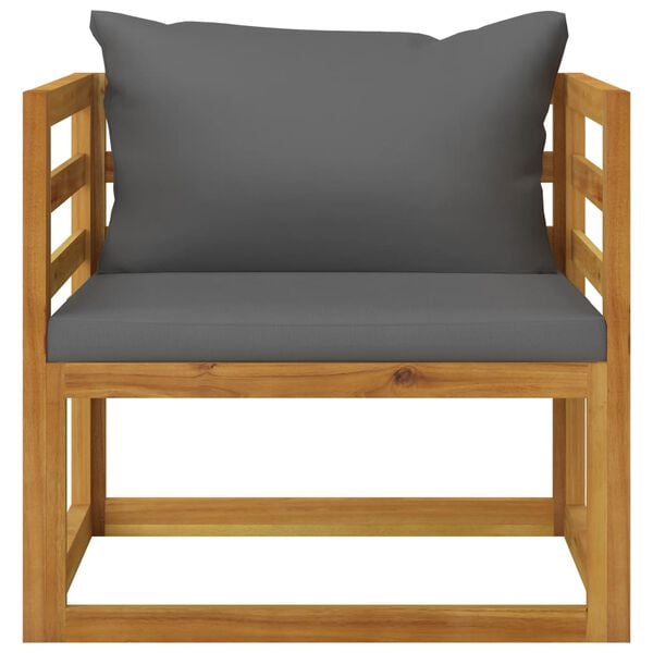 vidaXL 6 Piece Garden Lounge Set with Cushion Solid Acacia Wood