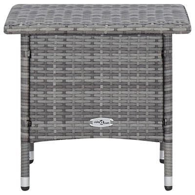 vidaXL 2 Piece Garden Lounge Set with Cushions Poly Rattan Grey